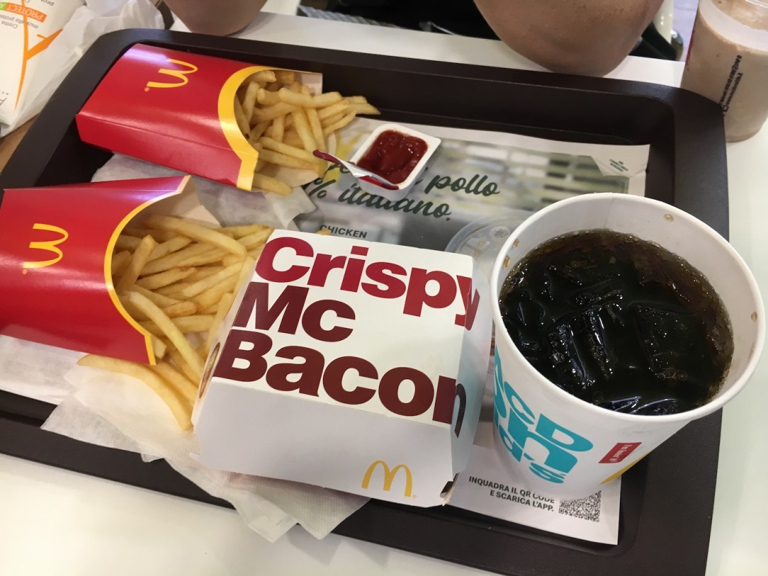 The McDonald's in Piazzale Loreto in Milan, Italy