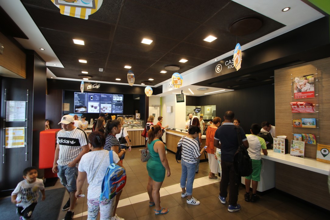 The McDonald's in Piazzale Loreto in Milan, Italy